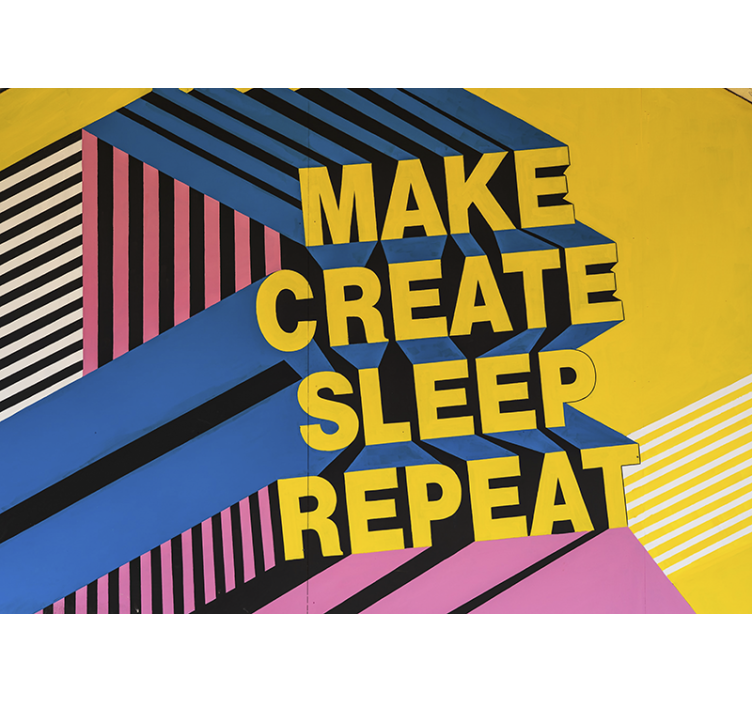 Creative life motto phrase wall mural - TenStickers