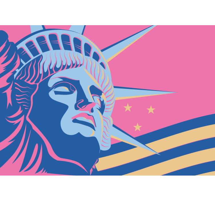 Pop Liberty multicolor Urban Art Wall Mural - TenStickers