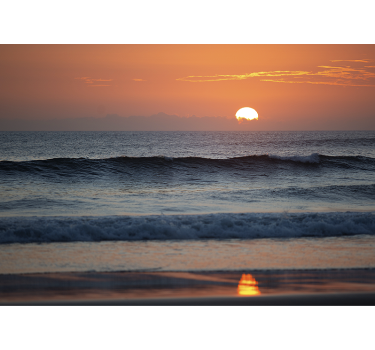 Ocean wall mural sunset ocean horizon - TenStickers