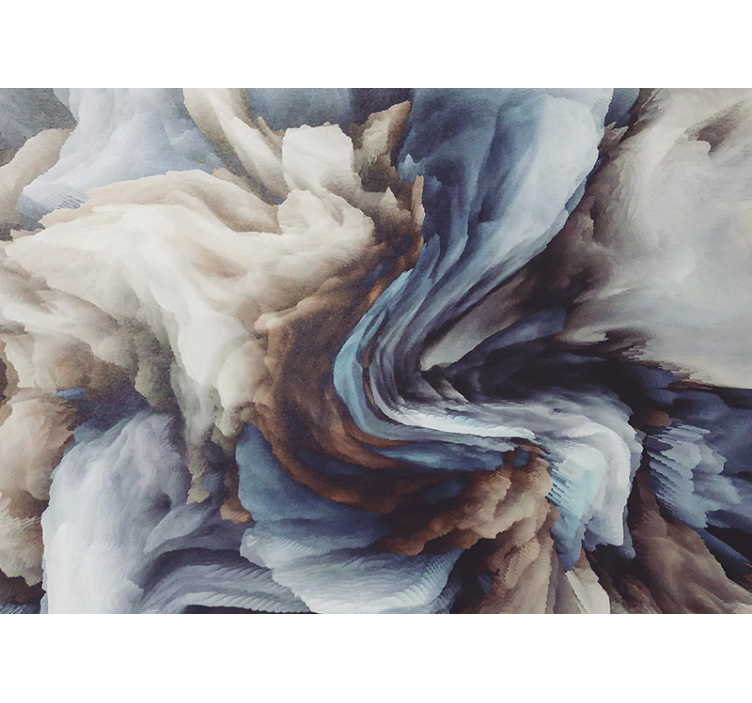 Abstract wall mural with whirling texture designs - TenStickers