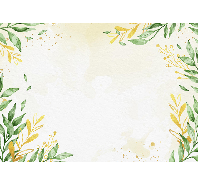 Flower wall mural botanical leaf arrangement - TenStickers
