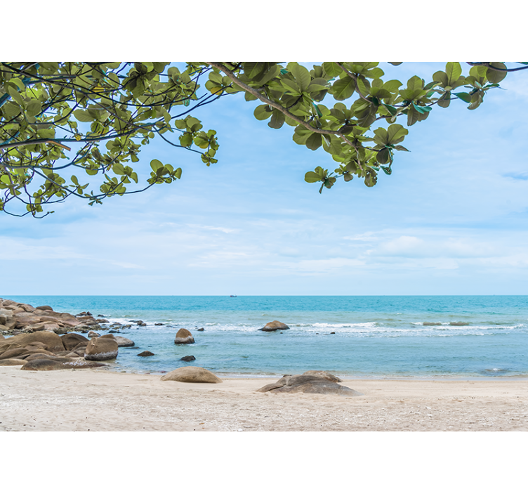 Nature wall mural serene beach scene - TenStickers