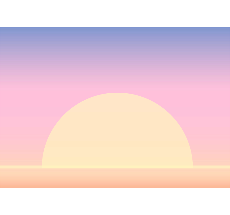 Abstract wall mural sunny horizon pastel - TenStickers