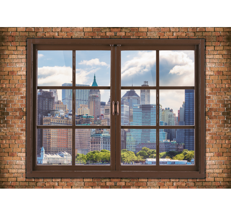 New york wall mural skyline views of manhattan - TenStickers
