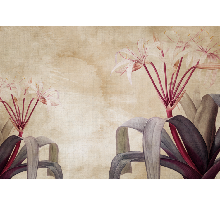 Flower wall mural elegant floral display - TenStickers