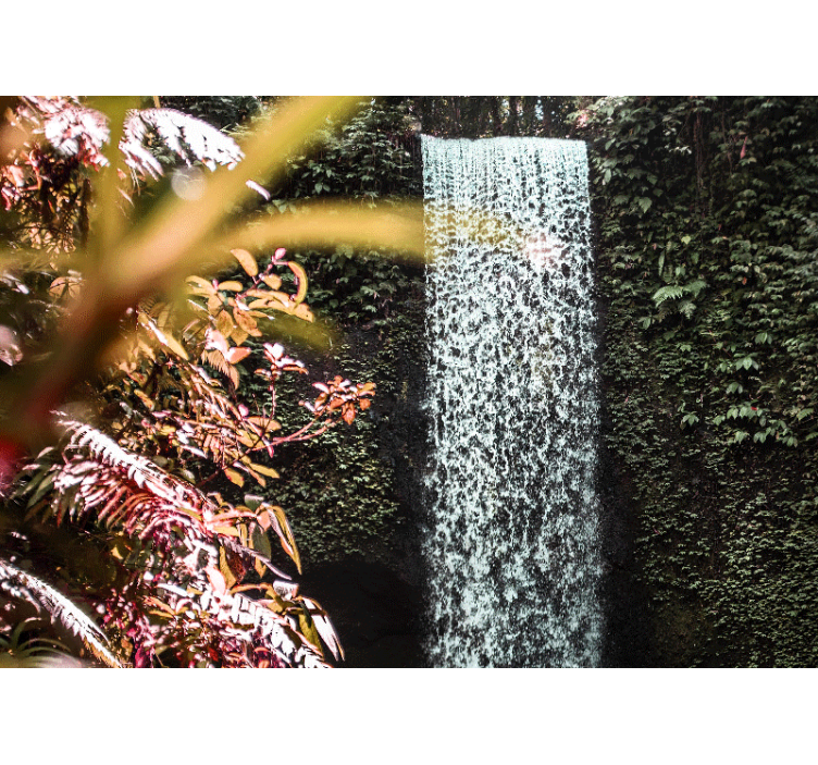 Tropical serene atmosphere waterfall wall mural - TenStickers