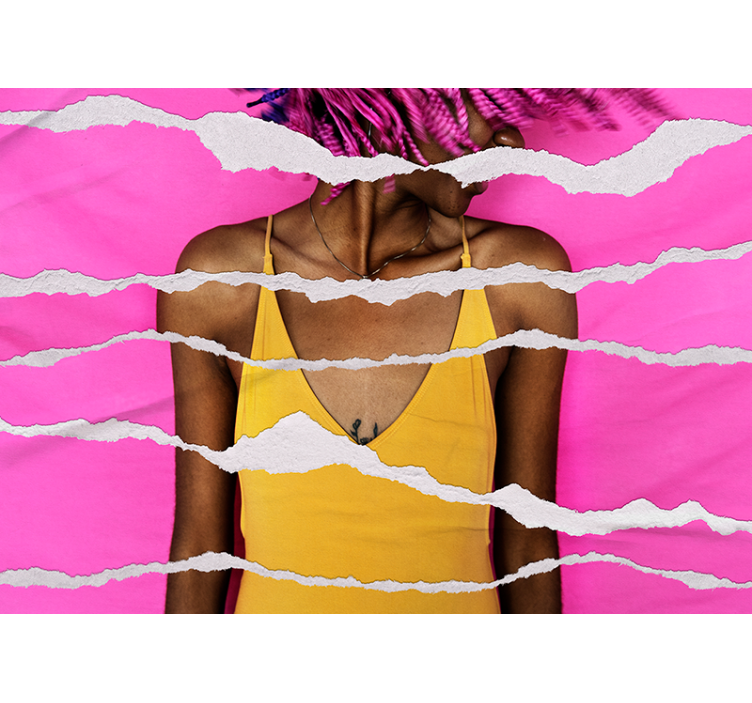 Ripped Paper Effect wall mural people - TenStickers