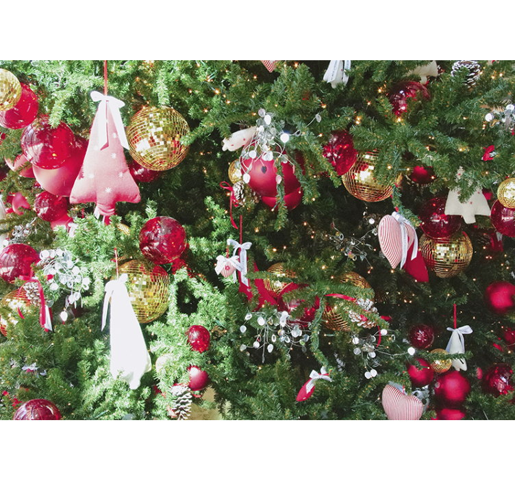 Christmas wall mural with festive holiday decor - TenStickers