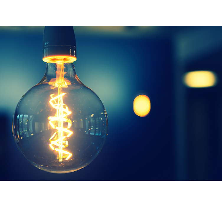 Phrase wall mural elegant light fixture - TenStickers