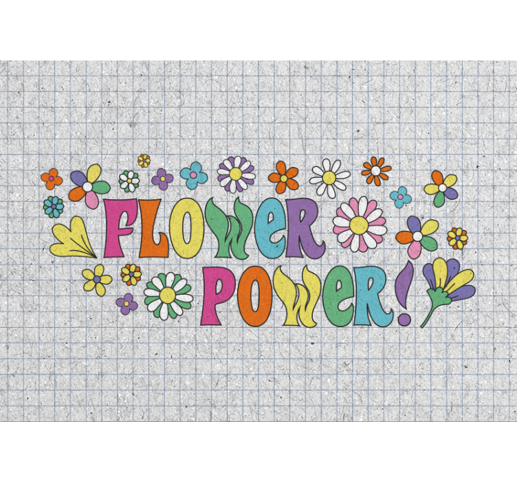 Flower power design flower wall mural - TenStickers