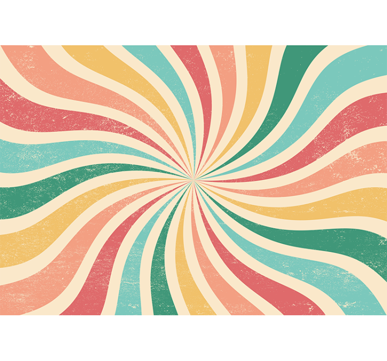 3d wall mural spiral color waves - TenStickers