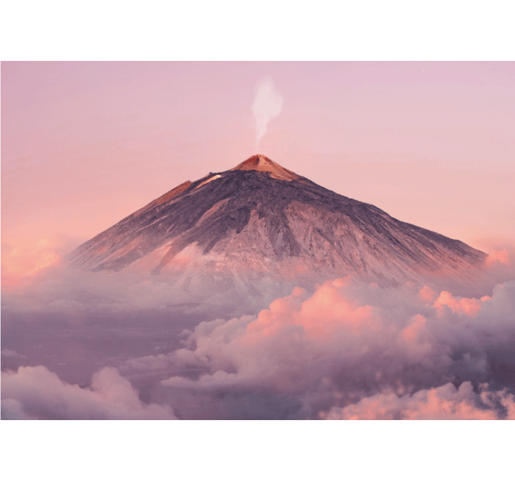 Volcano peak aesthetic Mountain wall mural - TenStickers