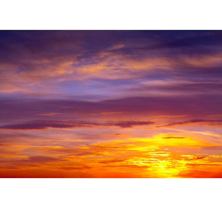 Colourful sunset aesthetic nature wall mural - TenStickers