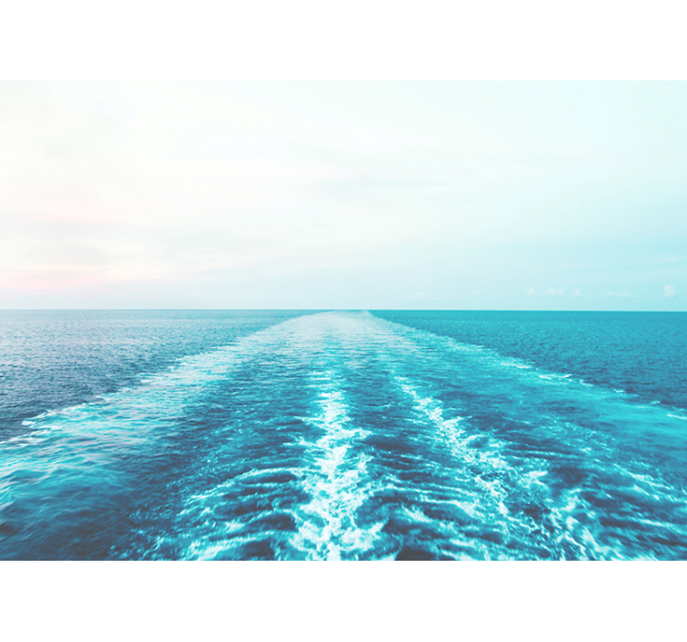 Ocean wall mural ocean horizon perspective - TenStickers