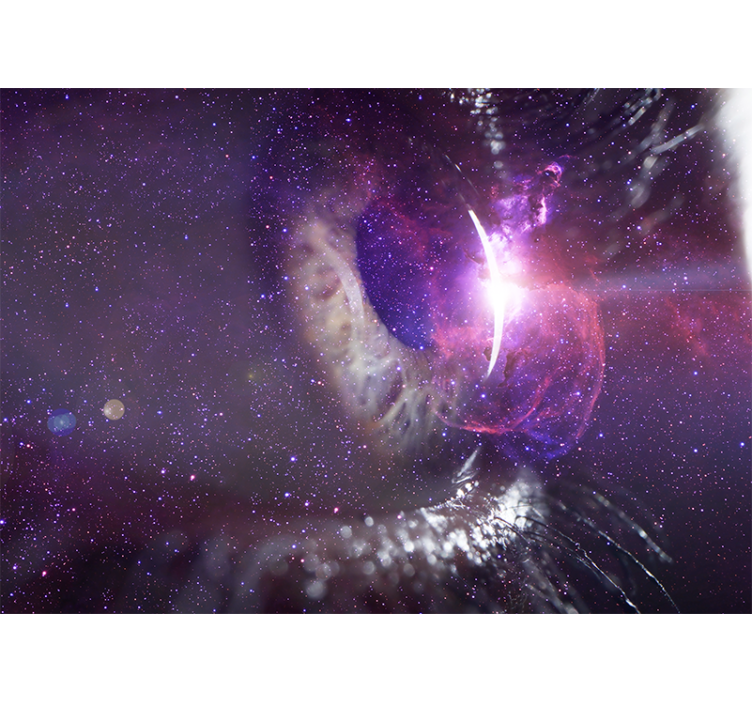 Space wall mural galactic eye view - TenStickers