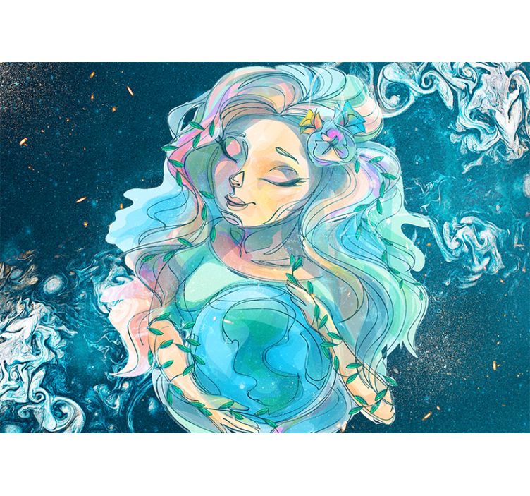 Fantasy wall mural enchanting earth guardian - TenStickers