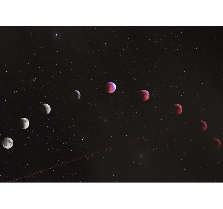 Space wall mural phases of the moon - TenStickers