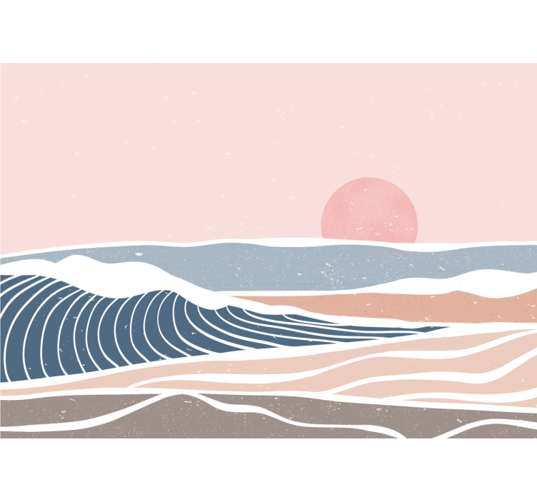 Nature wall mural serene coastal scene - TenStickers