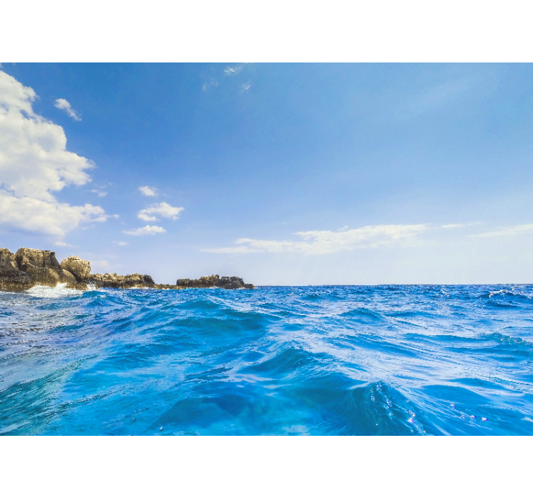 Ocean wall mural coastal wave tranquility - TenStickers