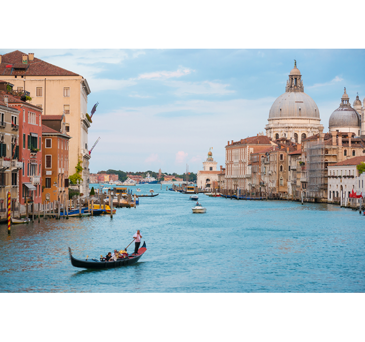 City wall mural venice gondola scene - TenStickers