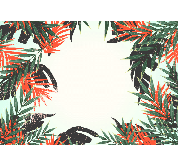 Nature wall mural tropical large leaves - TenStickers