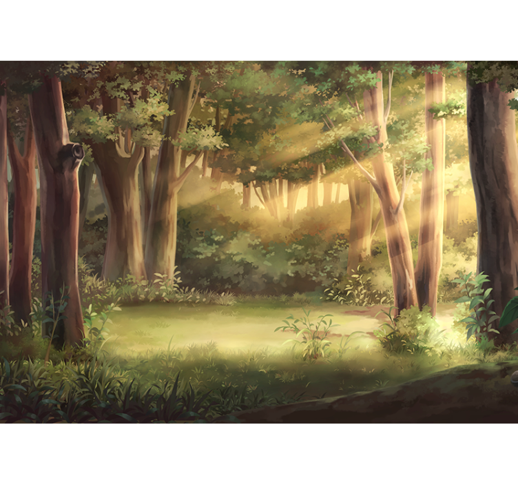 Fantasy Forest Illustration tree mural - TenStickers