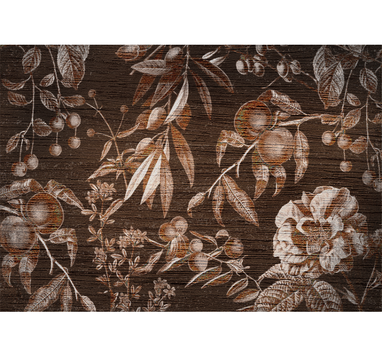 Flower wall mural floral artistic design - TenStickers