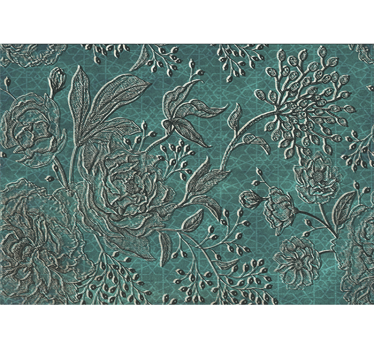 Flower wall mural intricate floral pattern - TenStickers