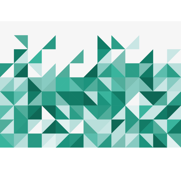 Turquoise geometric pattern Wall Murals - TenStickers