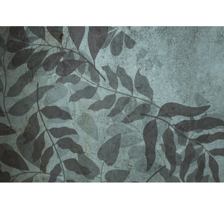 Nature wall mural in subdued leaf designs - TenStickers