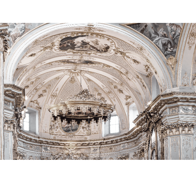 Classic art wall mural ornate ceiling design - TenStickers