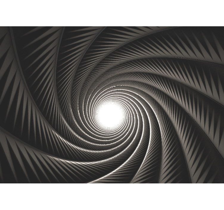 Modern geometric 3d spiral effect 3D Wall Mural - TenStickers