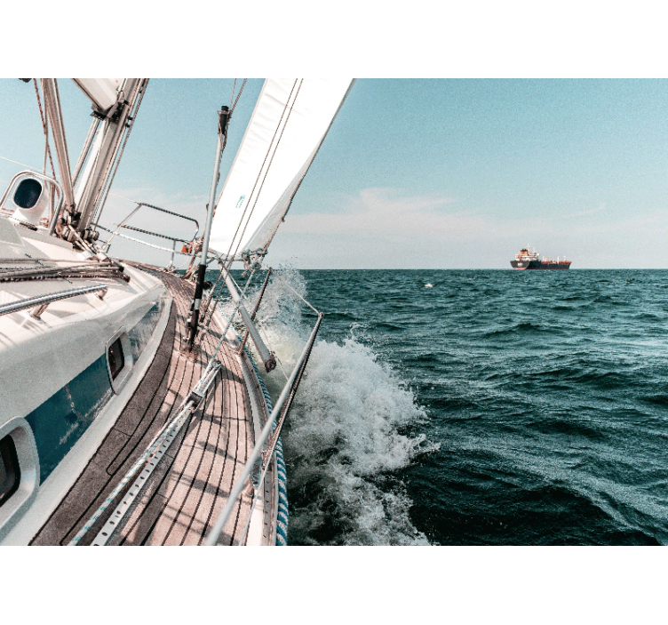 Ocean wall mural sailing adventure - TenStickers