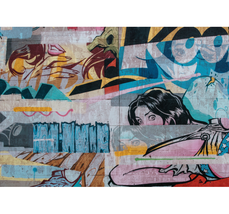 Graffiti wall mural metropolitan graffiti - TenStickers