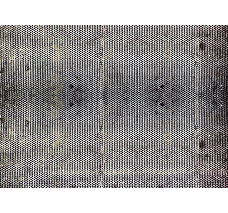 Pierced metalMetal with holes wall mural - TenStickers