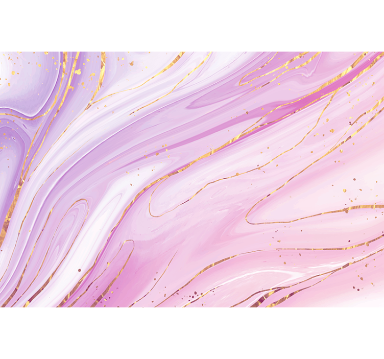 Pink fluid 3D wall mural for living room - TenStickers