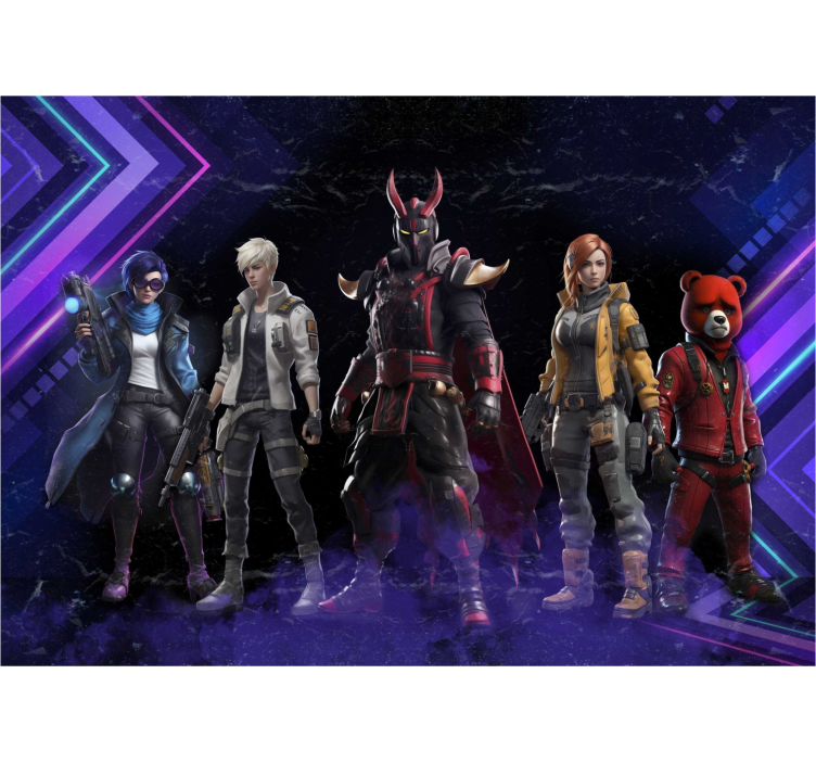 Futuristic characters teenage wall mural - TenStickers