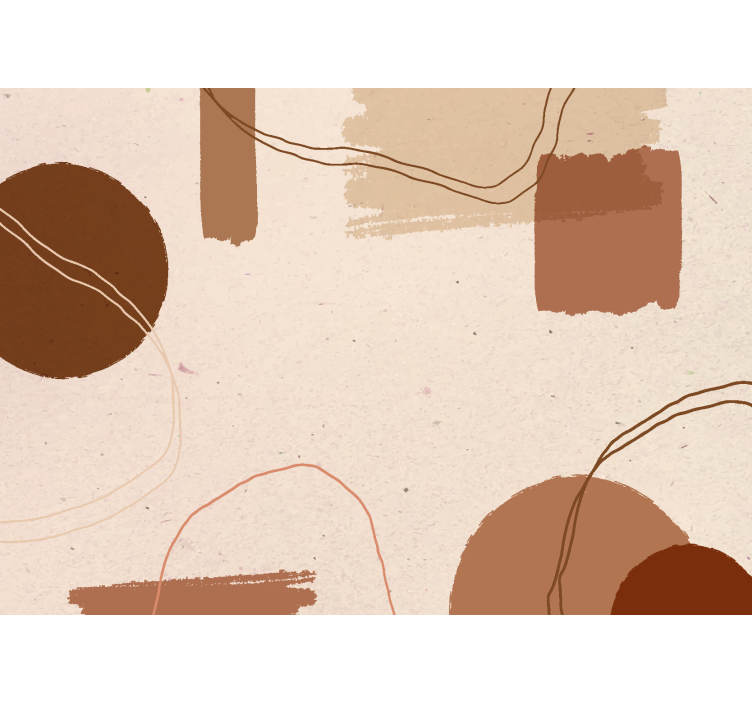 Abstract design terracotta wall mural - TenStickers