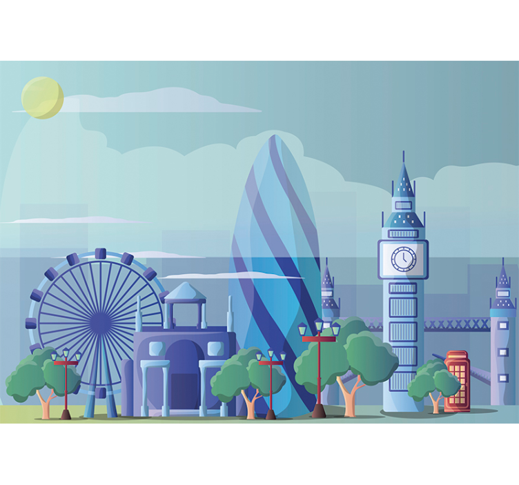 London wall mural london nursery artwork - TenStickers