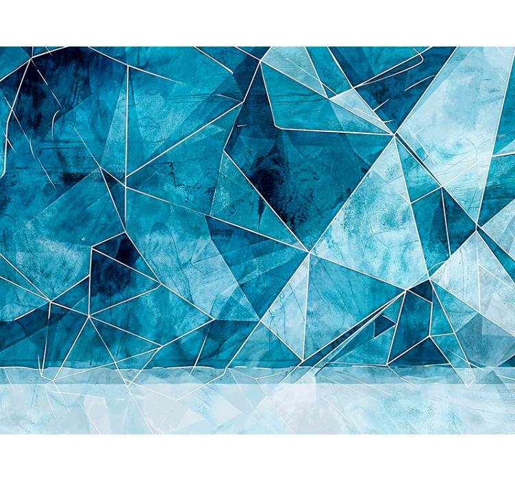 Fractured azure texture wall mural - TenStickers