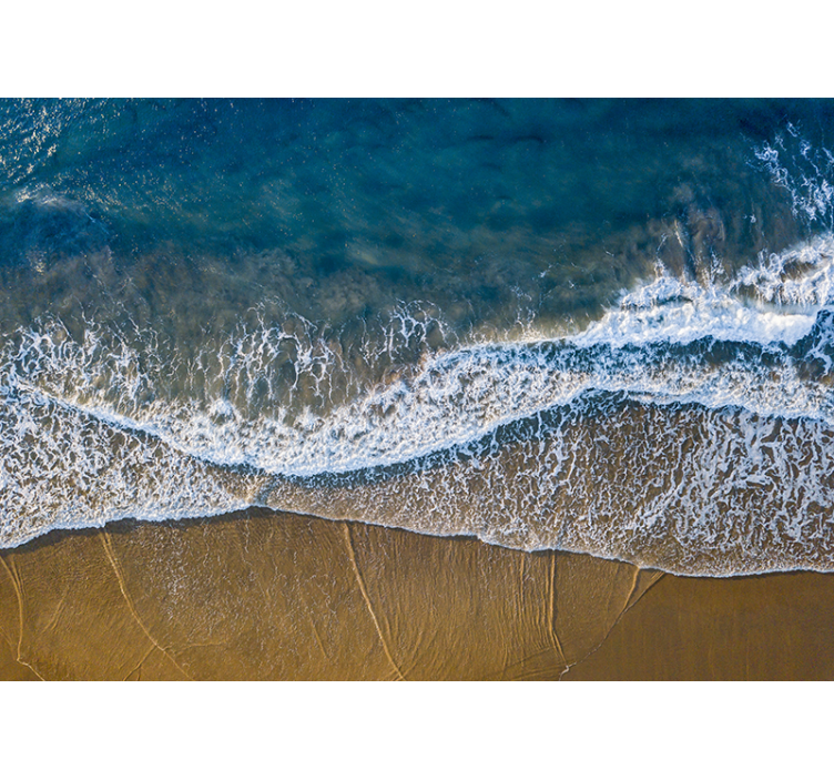 Aerial Shoreline View ocean wall mural - TenStickers