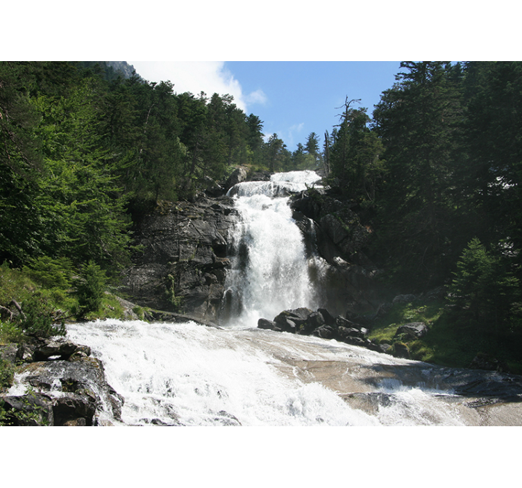 Cascading Scenery waterfall wall mural - TenStickers