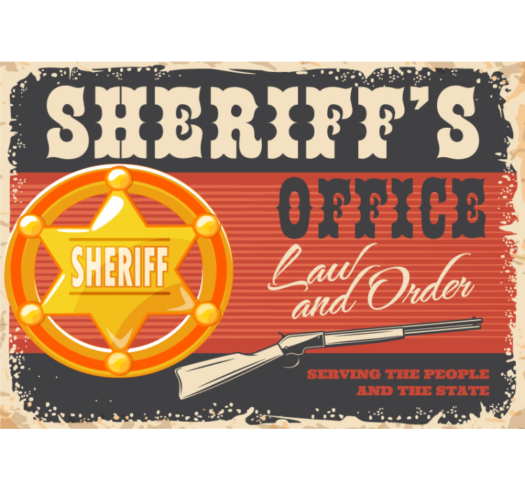 Sheriff's Office Sign vintage wall mural - TenStickers