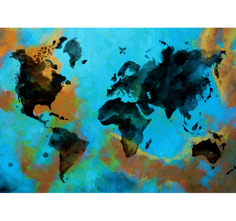 Artistic Design world map wall mural - TenStickers