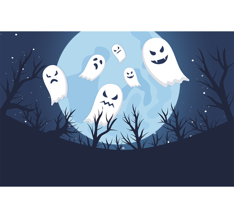 Spooky Ghost Party halloween wall mural - TenStickers