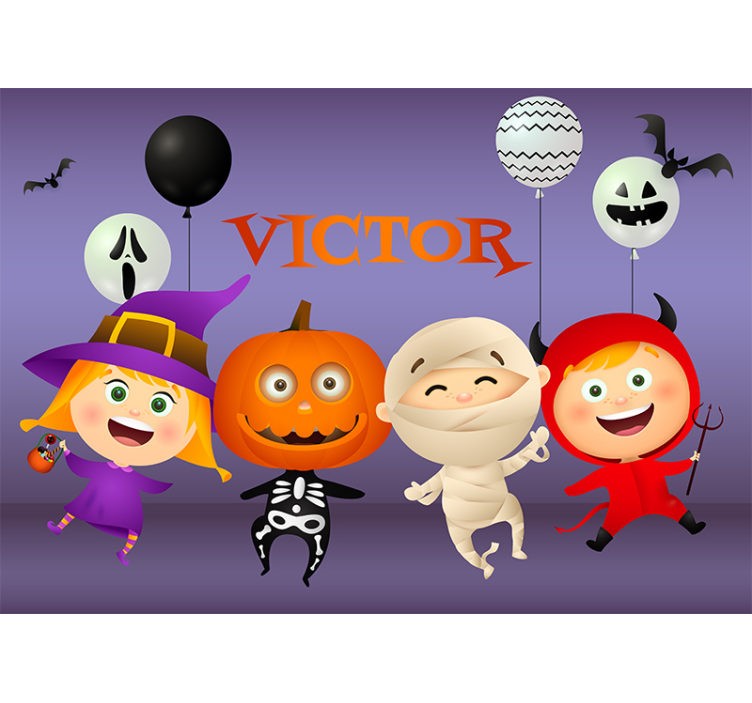 Halloween wall mural halloween fun buddies - TenStickers