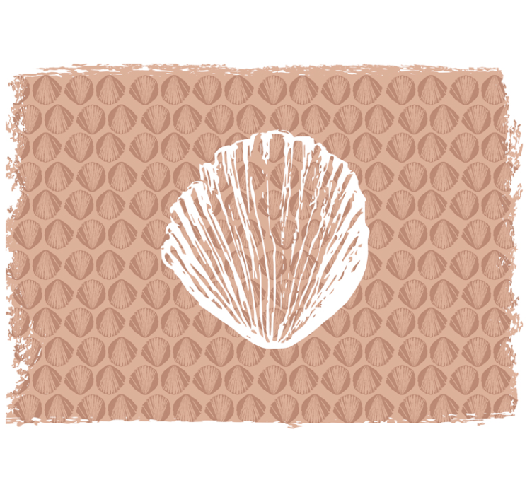 Modern wall mural seashell design - TenStickers