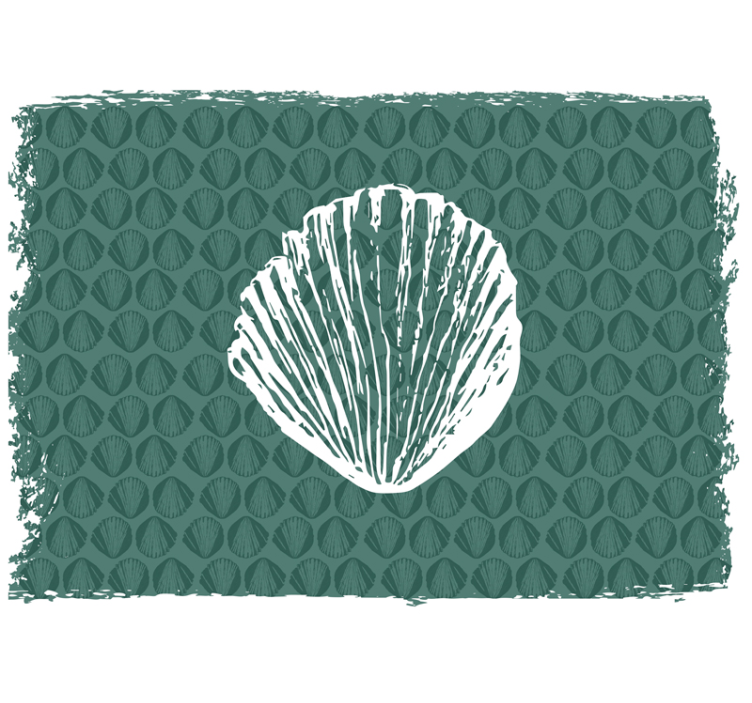 Modern wall mural shell pattern design - TenStickers