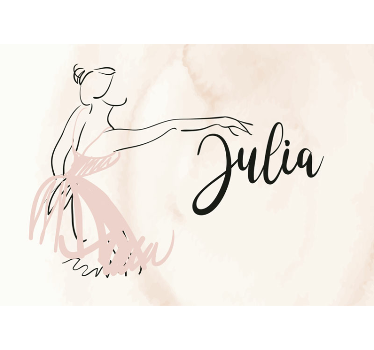 Elegant Dancer Figure phrase wall mural - TenStickers