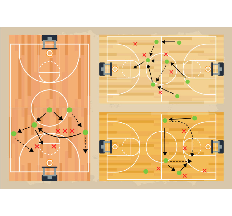 Basketball Tactics wall mural - TenStickers